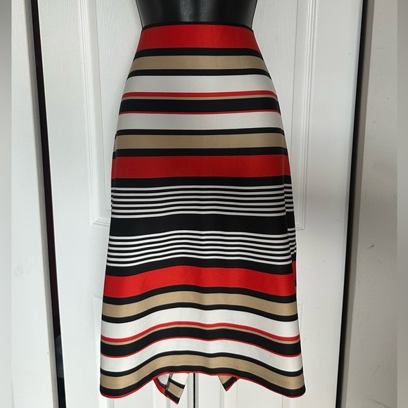 Ashley Stewart - *Plus Size* Red multicolored striped pencil skirt - Size 14/16 - Picture 1 of 2